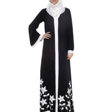 Vestido de encaje de mujer Abaya Dubai Cardigan musulmán impreso vestido de mujer abaya